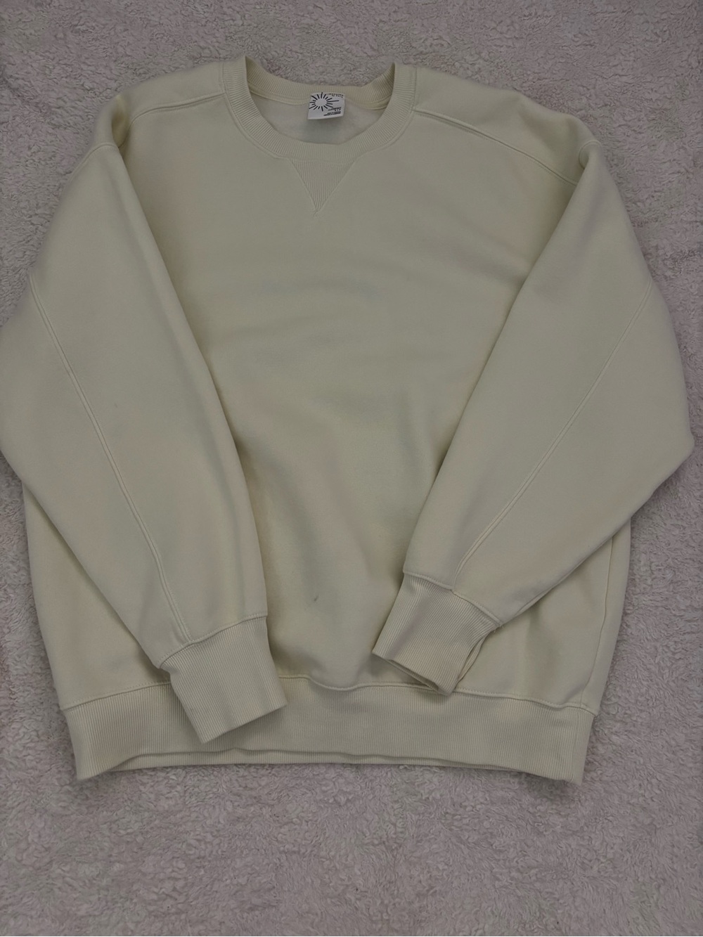 aerie Pale Yellow Crewneck Sweatshirt - Picture 2 of 3